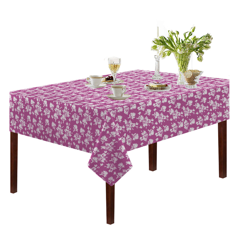 Oasis Home Collection Cotton Printed Table Cloth - Green, Yellow, Grey, Peach, Purple - Printed  Pattern