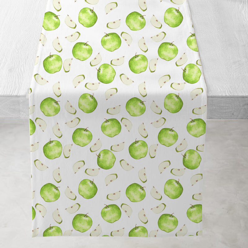 Oasis Home Collection Cotton Printed Table Runner With Place Mat - Green, Red
