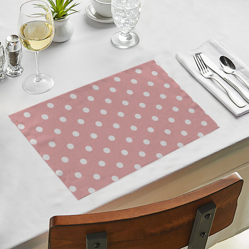 Oasis Home Collection Cotton Printed Table Runner With Place Mat - Red, Pink, White