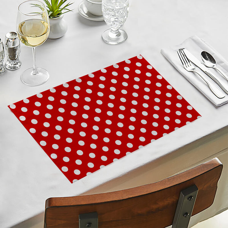 Oasis Home Collection Cotton Printed Table Runner With Place Mat - Red, Pink, White