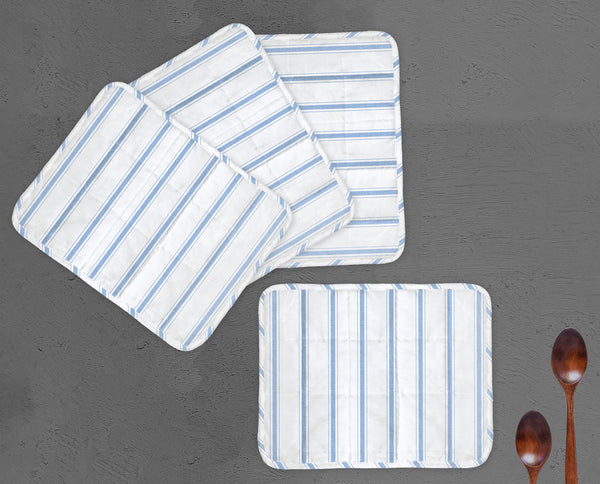 Oasis Set of 4 Quilted Placemats for Kitchen Washable Cloth Placemats