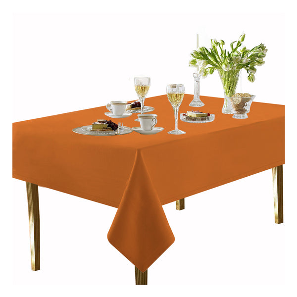 Oasis Home Collection Cotton Solid Table Cloth - Orange