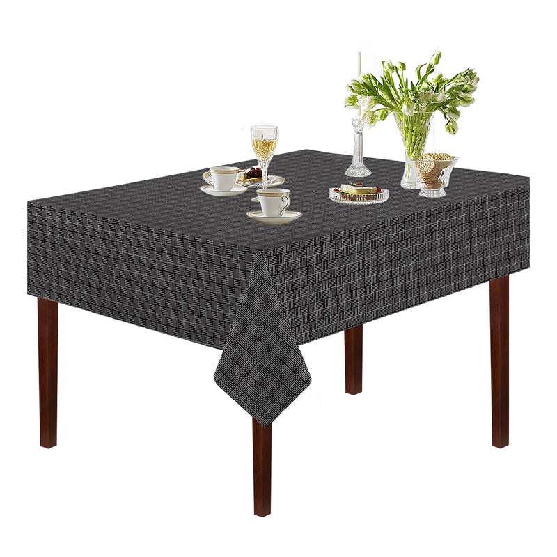 Oasis Home Collection Cotton Yarn Dyed Table Cloth - Grey, Red, Blue, Black - Checked Pattern