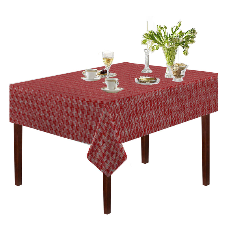 Oasis Home Collection Cotton Yarn Dyed Table Cloth - Grey, Red, Blue, Black - Checked Pattern