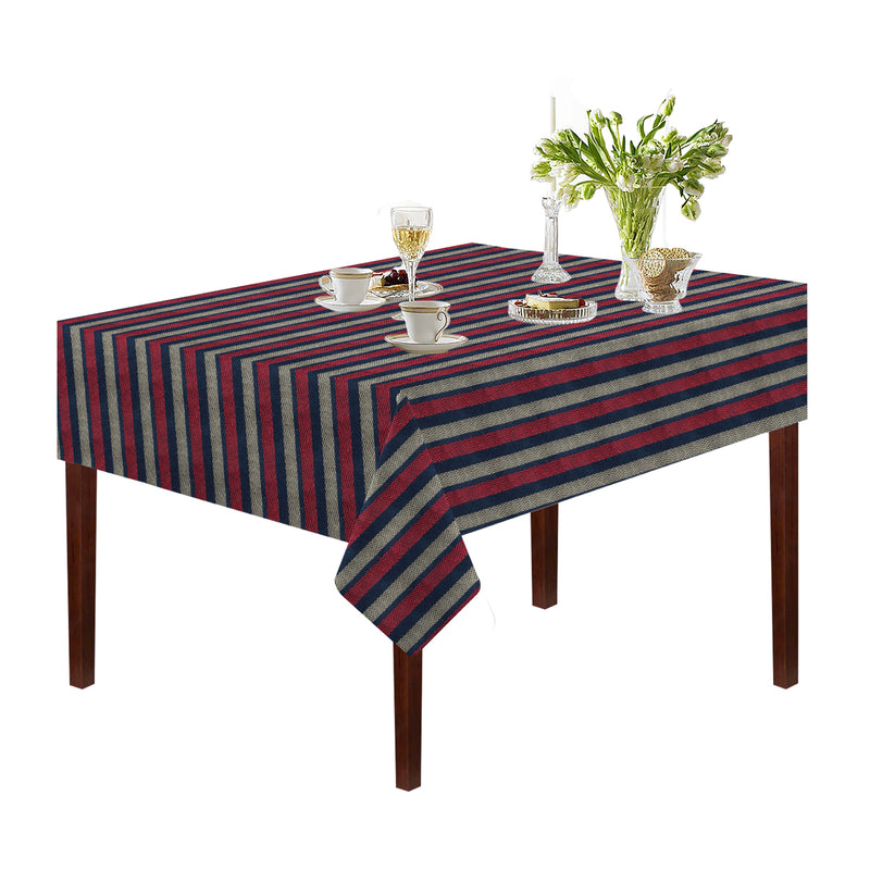 Oasis Home Collection Cotton Yarn Dyed Table Cloth - Multicolor - Stripe Pattern