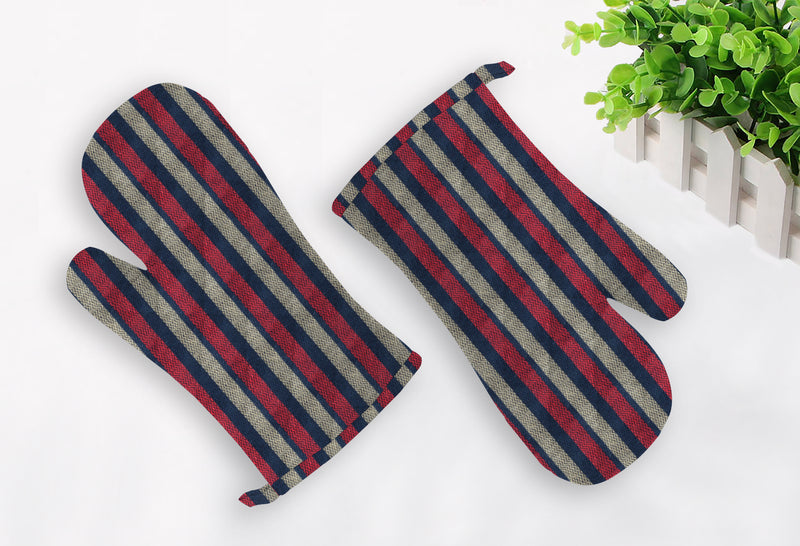 Oasis Home Collections Yarn Dyed Gloves - Multistripe - 2 Glove