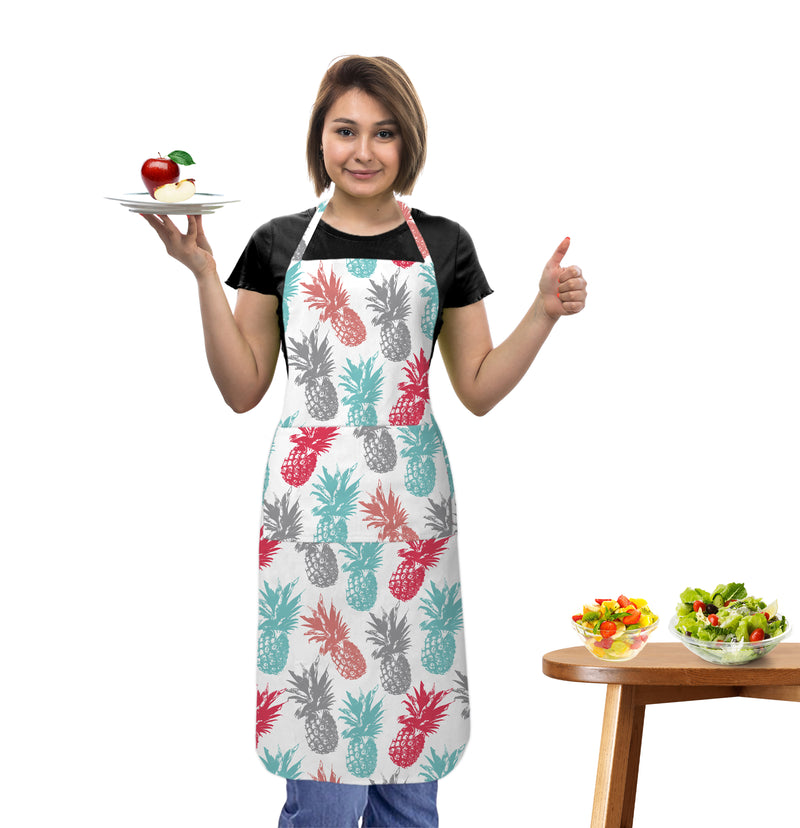Oasis Home Collection Cotton Printed Apron Free Size - Multicolor - Printed Pattern